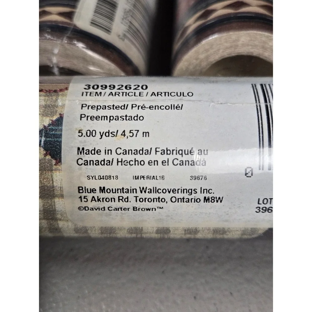New David Carter Brown Imperial 4 Rolls Wallpaper Border Rustic Cabincore